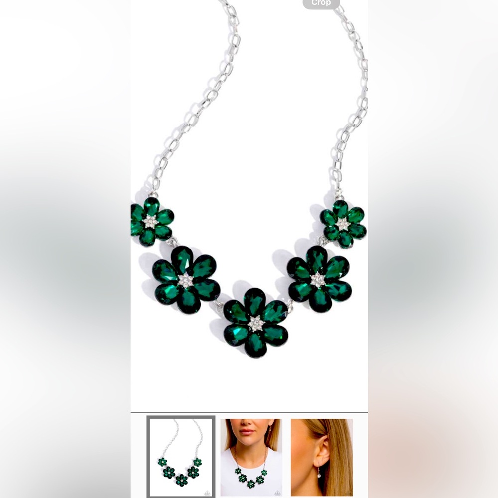 🟢🍀🟢 “WHIMSICAL WAY” GREEN NECKLACE WITH FREE EARRINGS ~ PAPARAZZI❗️🟢🍀🟢 - Picture 4 of 7